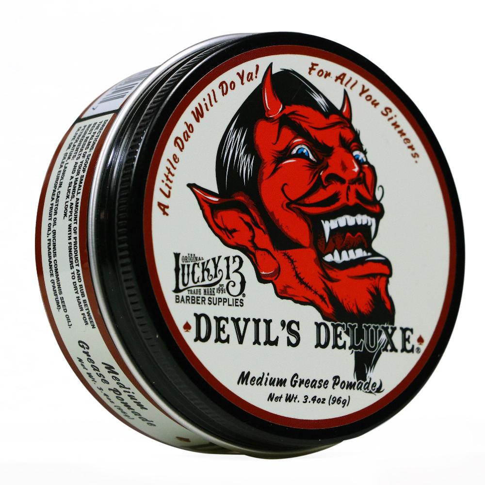 lucky 13 Lucky-13 Devil’s Deluxe Pomade (MED HOLD/MED SHINE) - Individual Unit Tobacco – Lucky13apparel