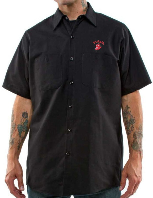 Lucky 13 Lucky 13 GREASE GAS & GLORY S/s Workshirt Black – Lucky13apparel