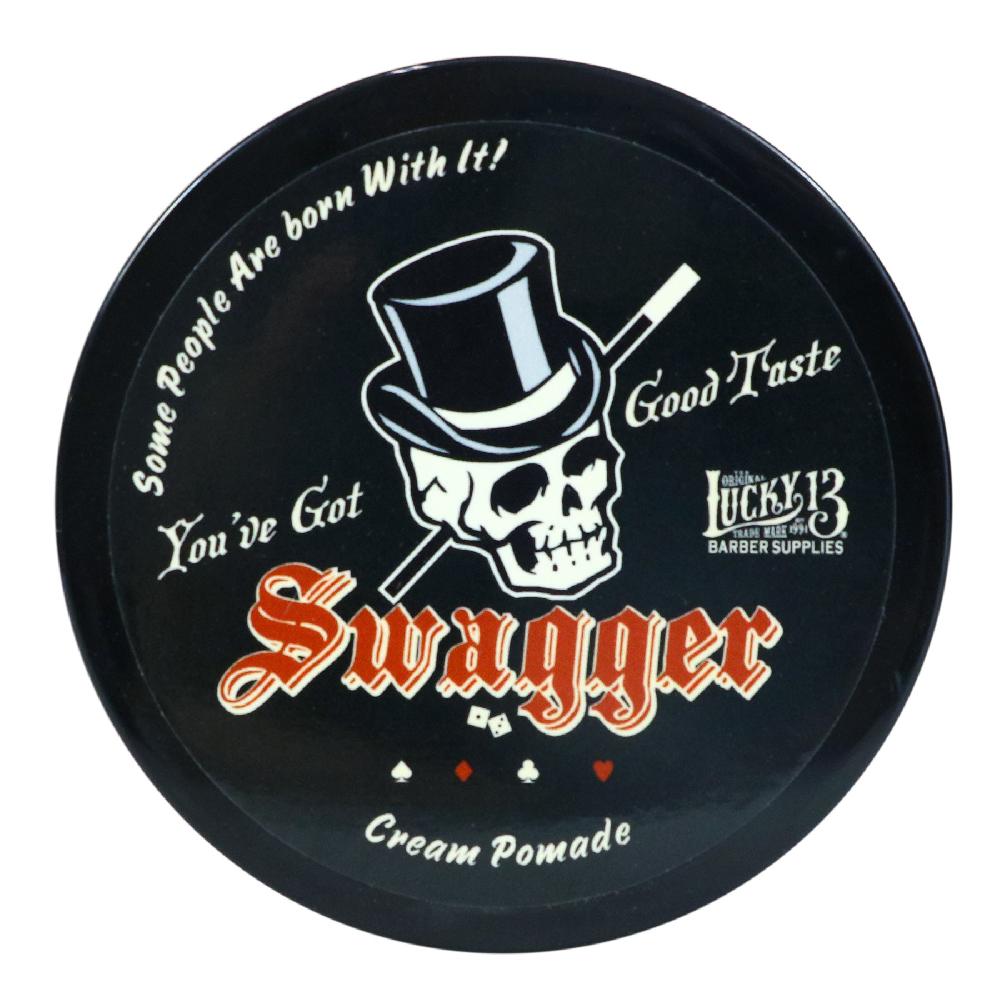 Lucky 13 Lucky-13 SWAGGER CREAM Pomade (LIGHT HOLD/MEDIUM SHINE) - Individual Unit Citrus – Lucky13apparel