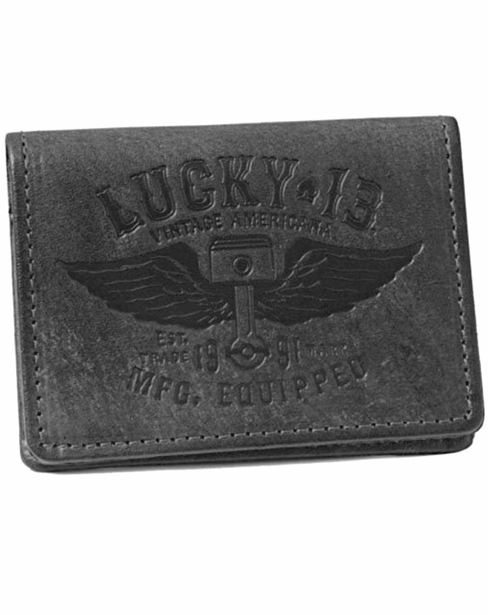 lucky 13 Lucky 13 Winged Piston Card Holder Black – Lucky13apparel lucky 13 Lucky 13 Winged Piston Card Holder Black – Lucky13apparel