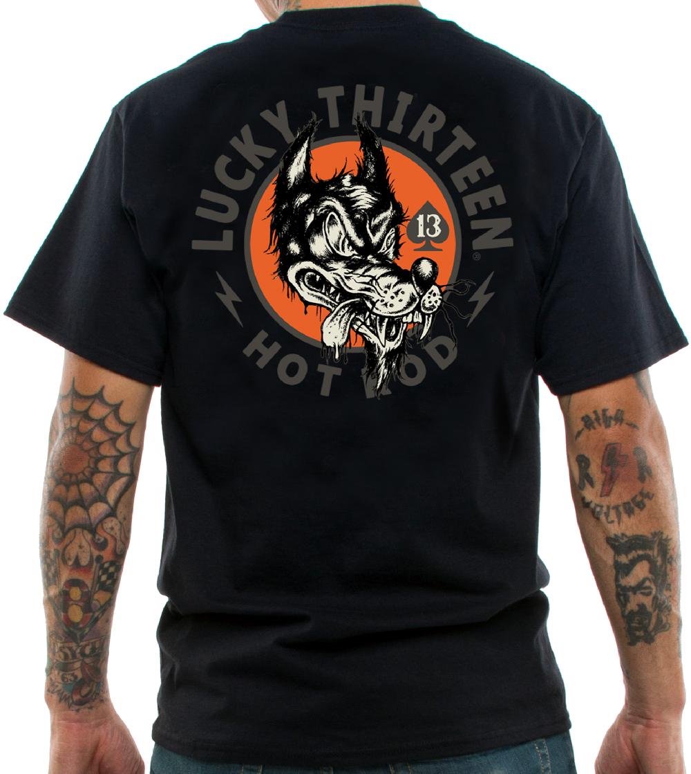 Lucky 13 LUCKY WOLF Casual Fit Short Sleeve T-shirt Jet Black – Lucky13apparel