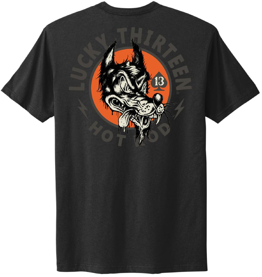 lucky 13 LUCKY WOLF Casual Fit short sleeve t-shirt Jet Black – Lucky13apparel