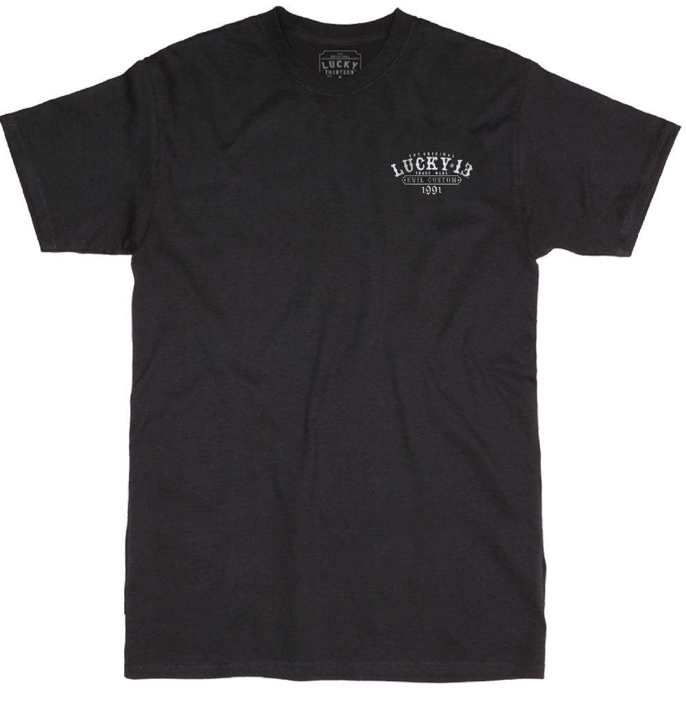 Lucky 13 MISS TRUST Mens Short Sleeve Tee Shirt By Lucky 13 Black – Lucky13apparel