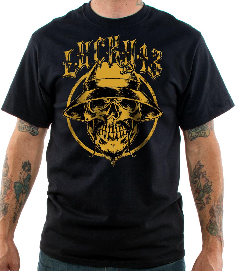 Lucky 13 PACHUCO SKULL Casual Fit Short Sleeve T-shirt Jet Black – Lucky13apparel