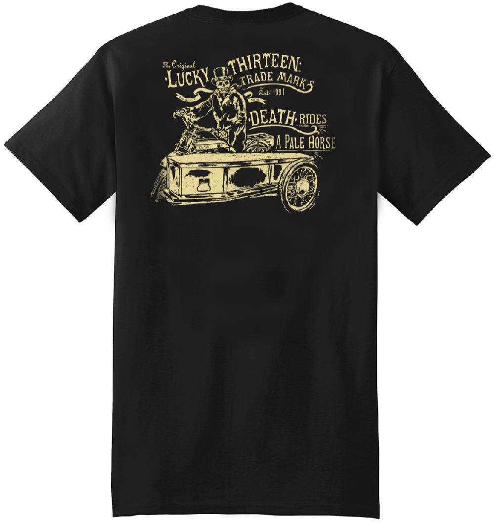 lucky 13 PALE HORSE Men’s Short Sleeve Tee Shirt By Lucky 13 Black – Lucky13apparel