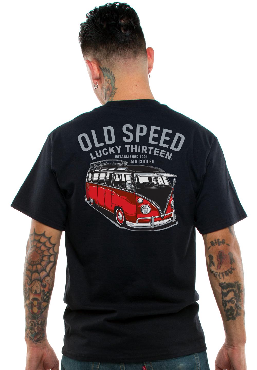 Lucky 13 SAMBA Mens Short Sleeve Tee Shirt By Lucky 13 Black – Lucky13apparel