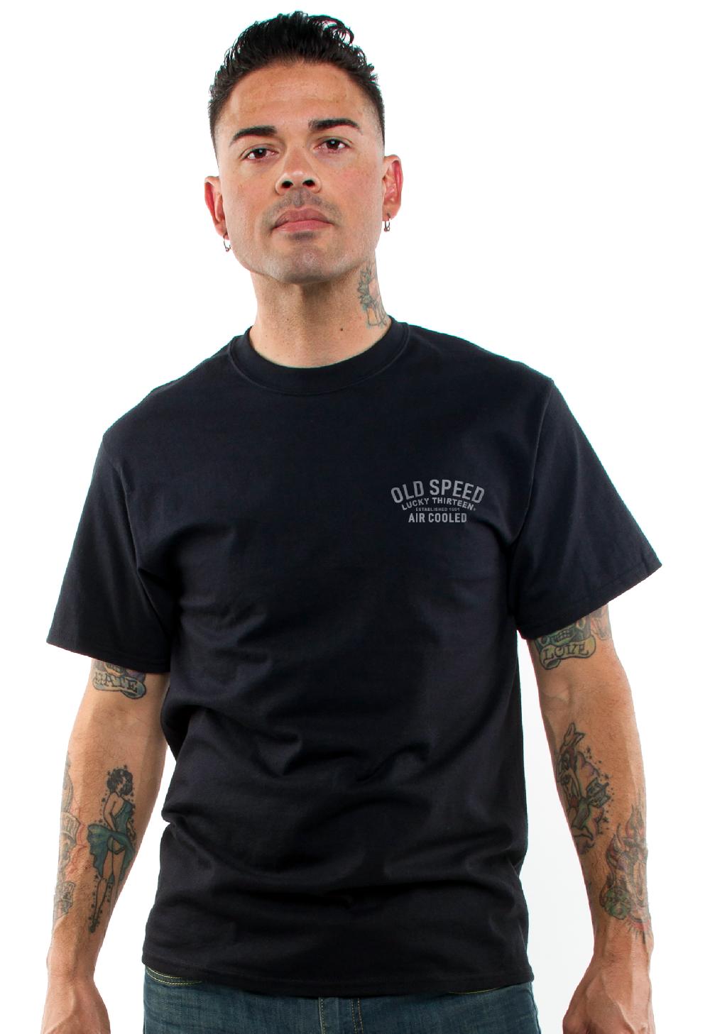 Lucky 13 SAMBA Mens Short Sleeve Tee Shirt By Lucky 13 Black – Lucky13apparel