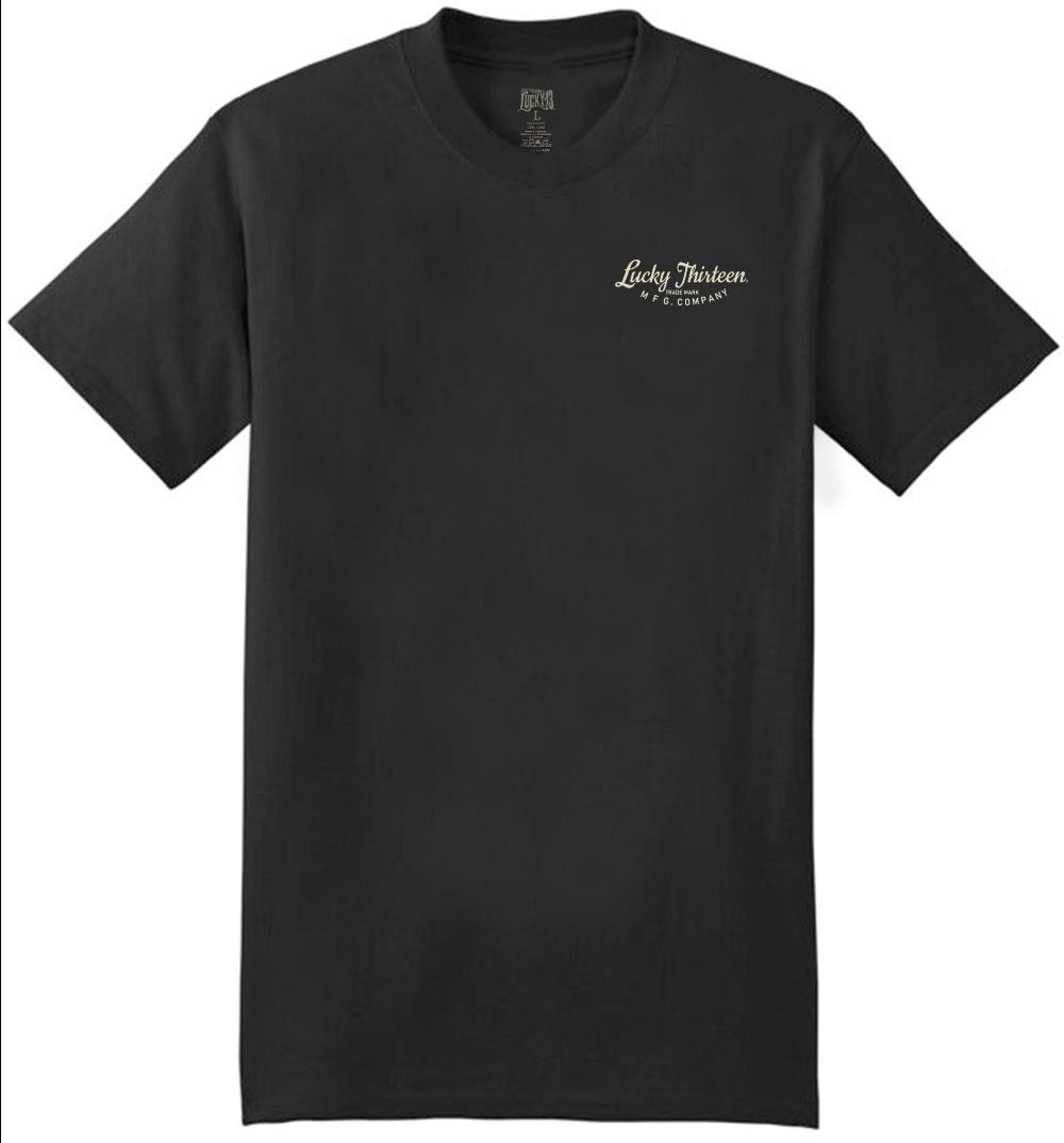 Lucky 13 SOMETHING RIGHTEOUS Men’s Short Sleeve Tee Shirt By Lucky 13 Black – Lucky13apparel