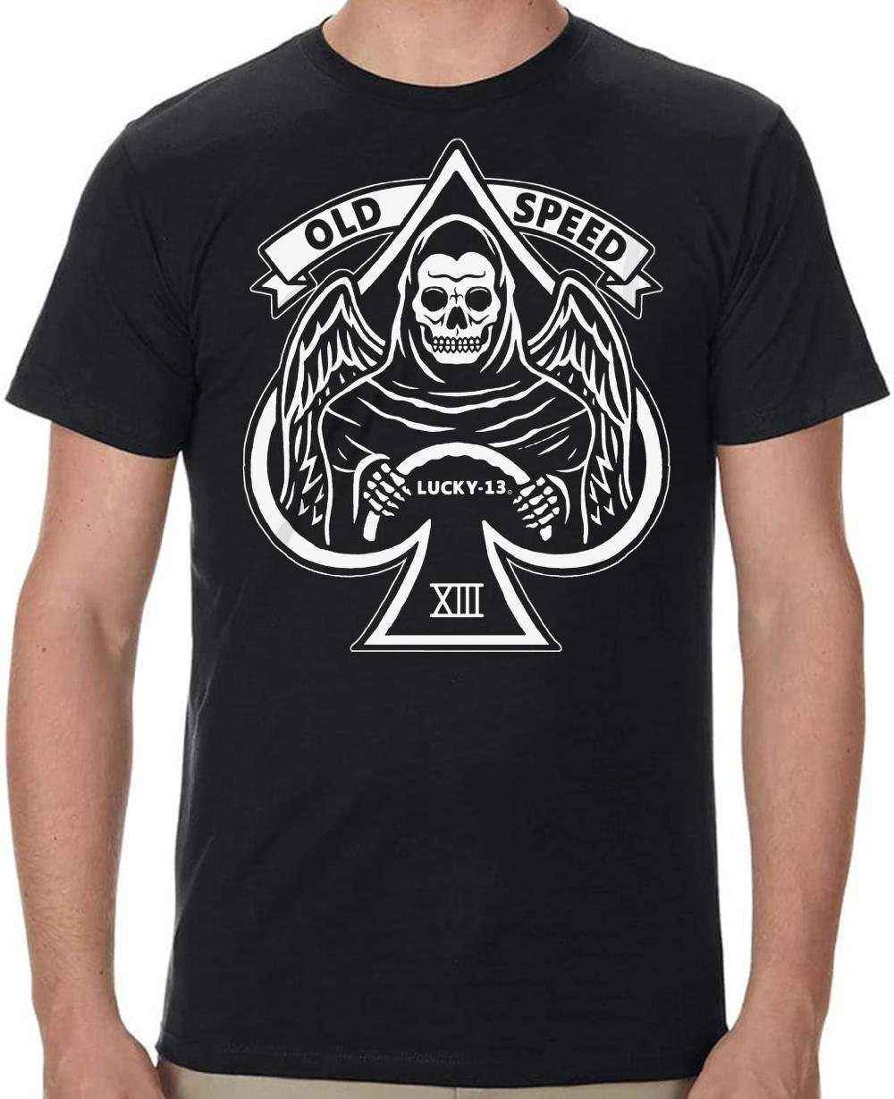 Lucky 13 SPEED REAPER Mens Short Sleeve Slim Fit Tee Shirt By Lucky 13 Black – Lucky13apparel
