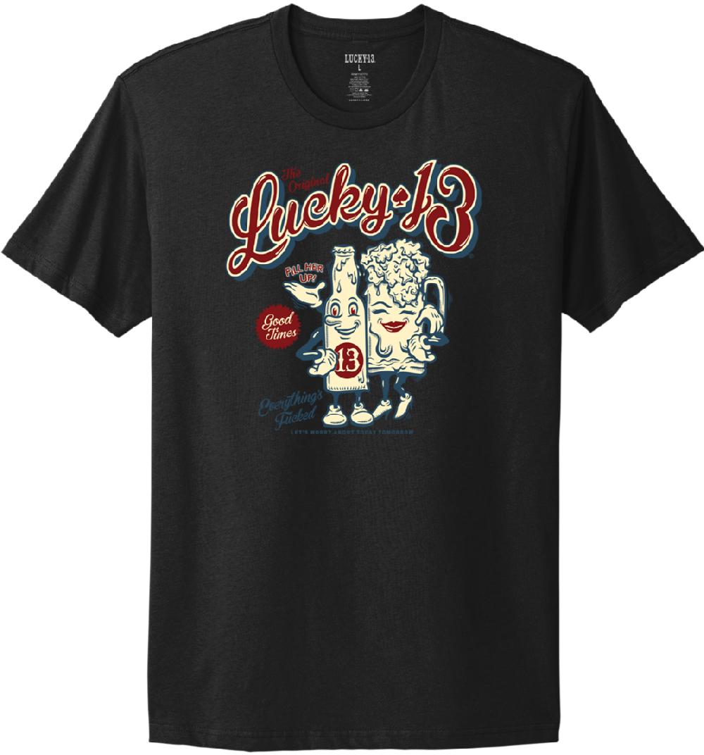 lucky 13 SUDS mens comfort tee Black – Lucky13apparel