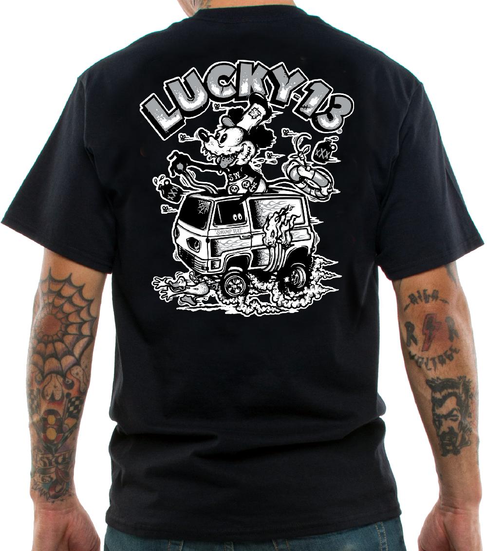 Lucky 13 SWAMP RAT Classic Fit Short Sleeve T-shirt Black – Lucky13apparel