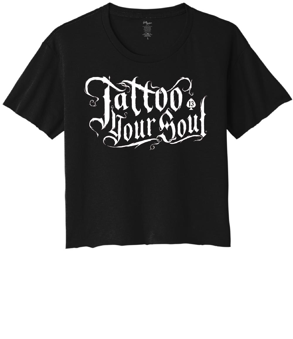 lucky 13 TATOO YOUR SOUL crop top Blk/ Wht – Lucky13apparel