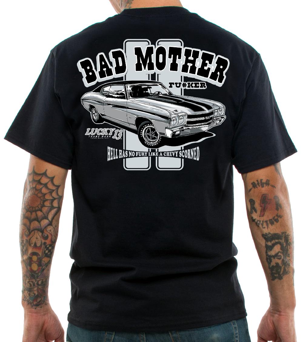 Lucky 13 The BAD MOFO Men’s Short Sleeve Tee Shirt By Lucky 13 Black – Lucky13apparel