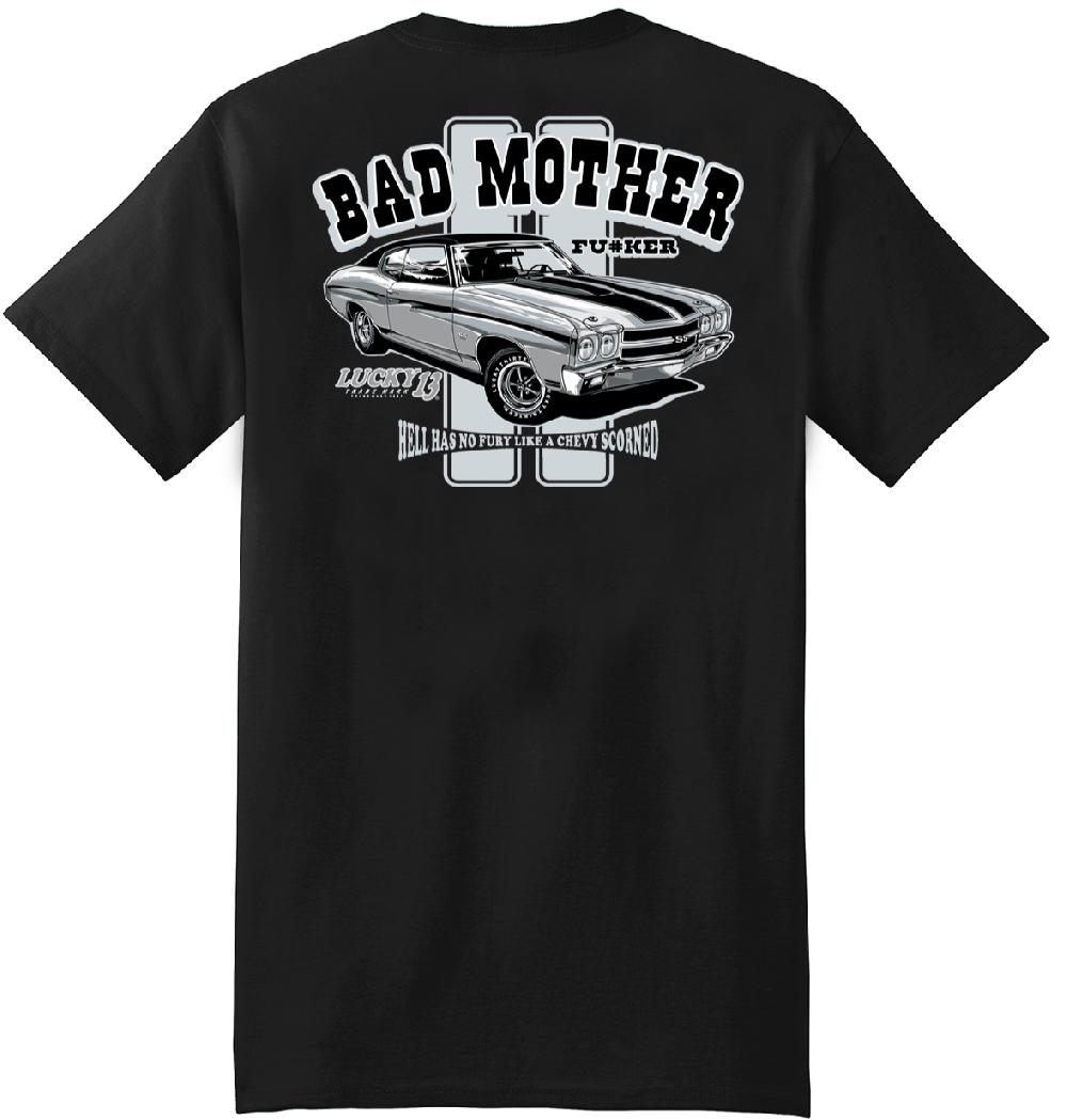 lucky 13 The BAD MOFO Men’s Short Sleeve Tee Shirt By Lucky 13 Black – Lucky13apparel