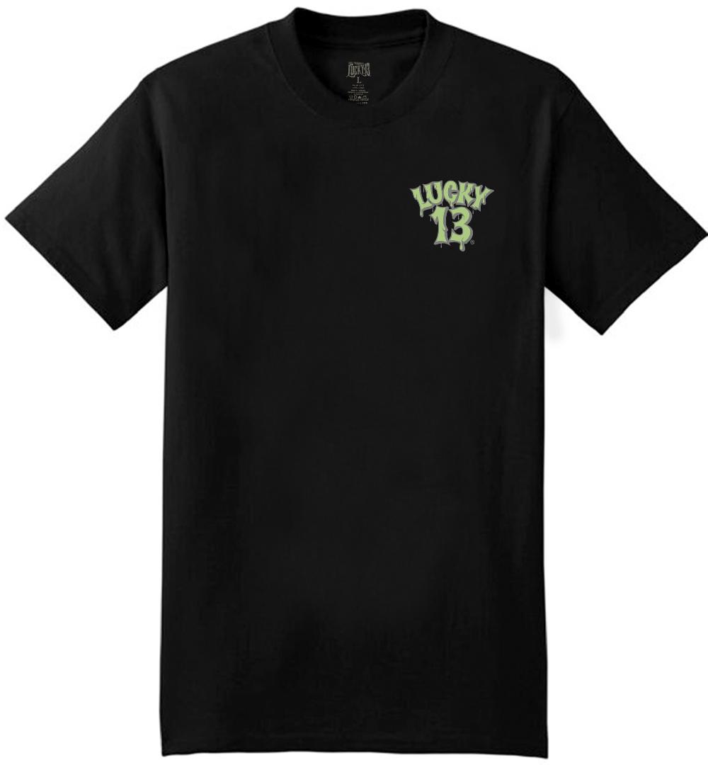 Lucky 13 The BAT VAMP Men’s Short Sleeve Tee Shirt By Lucky 13 Black – Lucky13apparel