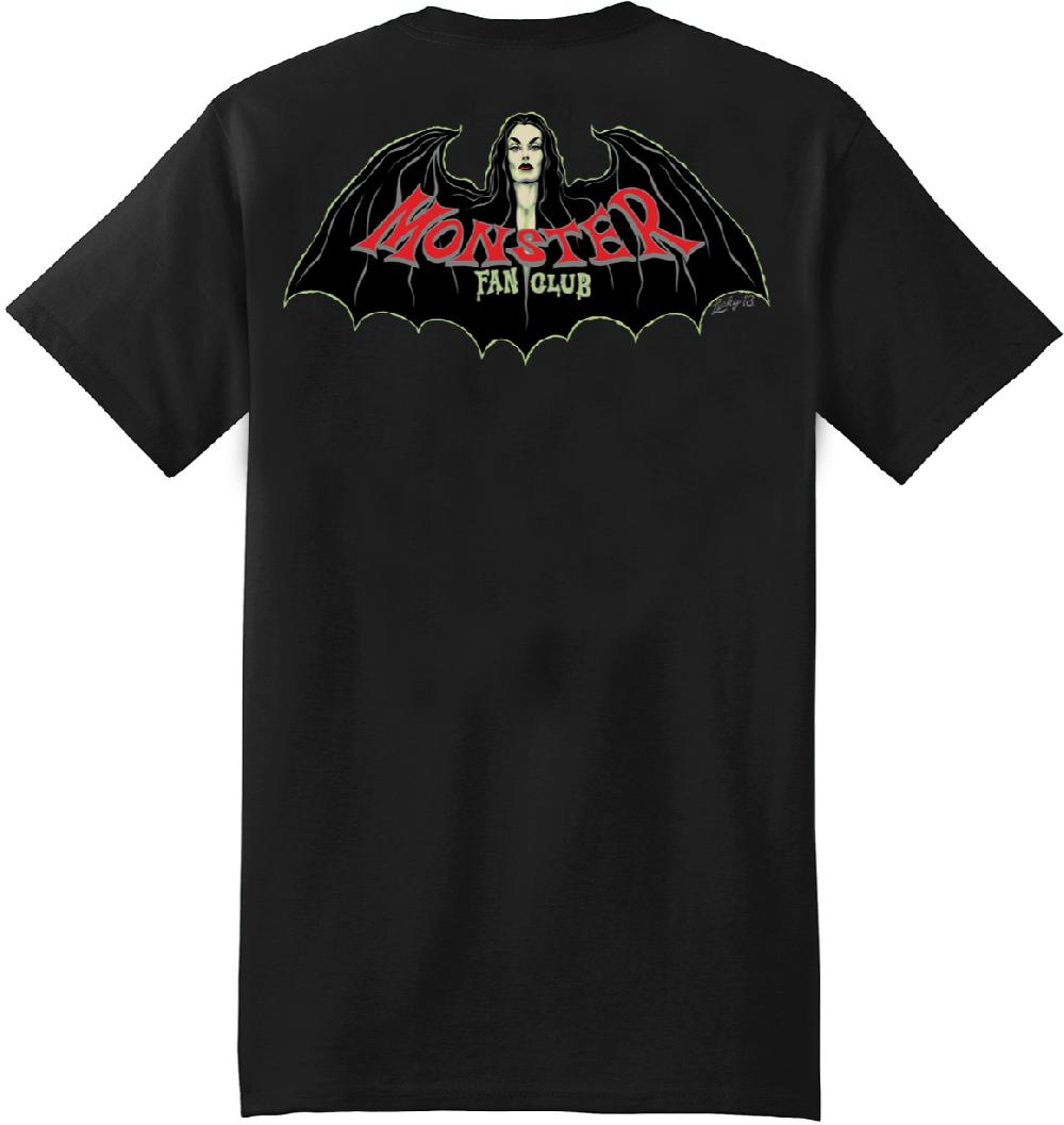 lucky 13 The BAT VAMP Men’s Short Sleeve Tee Shirt By Lucky 13 Black – Lucky13apparel