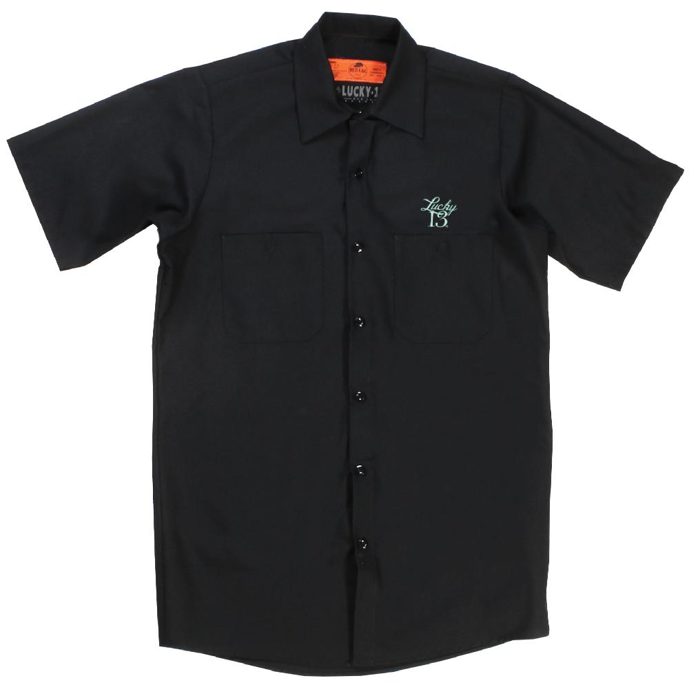 Lucky 13 The C-10 TRUCK Men’s Short Sleeve Work Shirt By Lucky 13 Black – Lucky13apparel