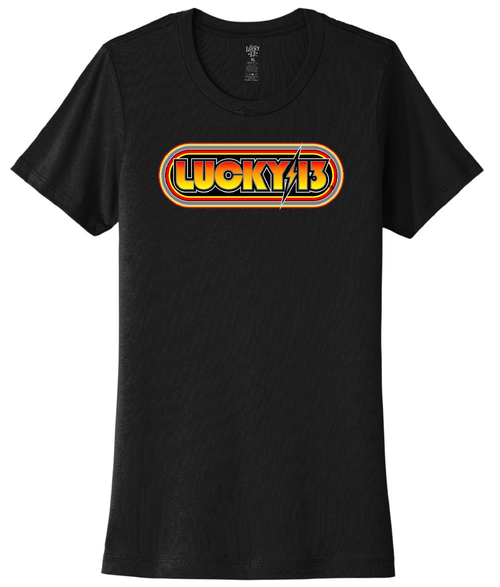 lucky 13 The CLASSIC 70’s Women’s Crew Neck Tee by Lucky 13 Black – Lucky13apparel
