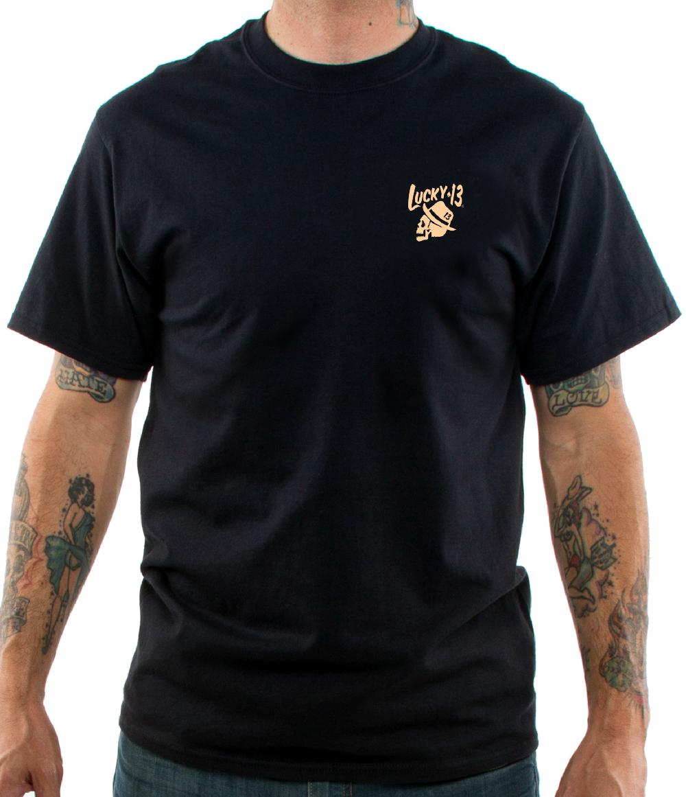Lucky 13 The CRAPPY DAY Men’s Short Sleeve Tee Shirt By Lucky 13 Black – Lucky13apparel