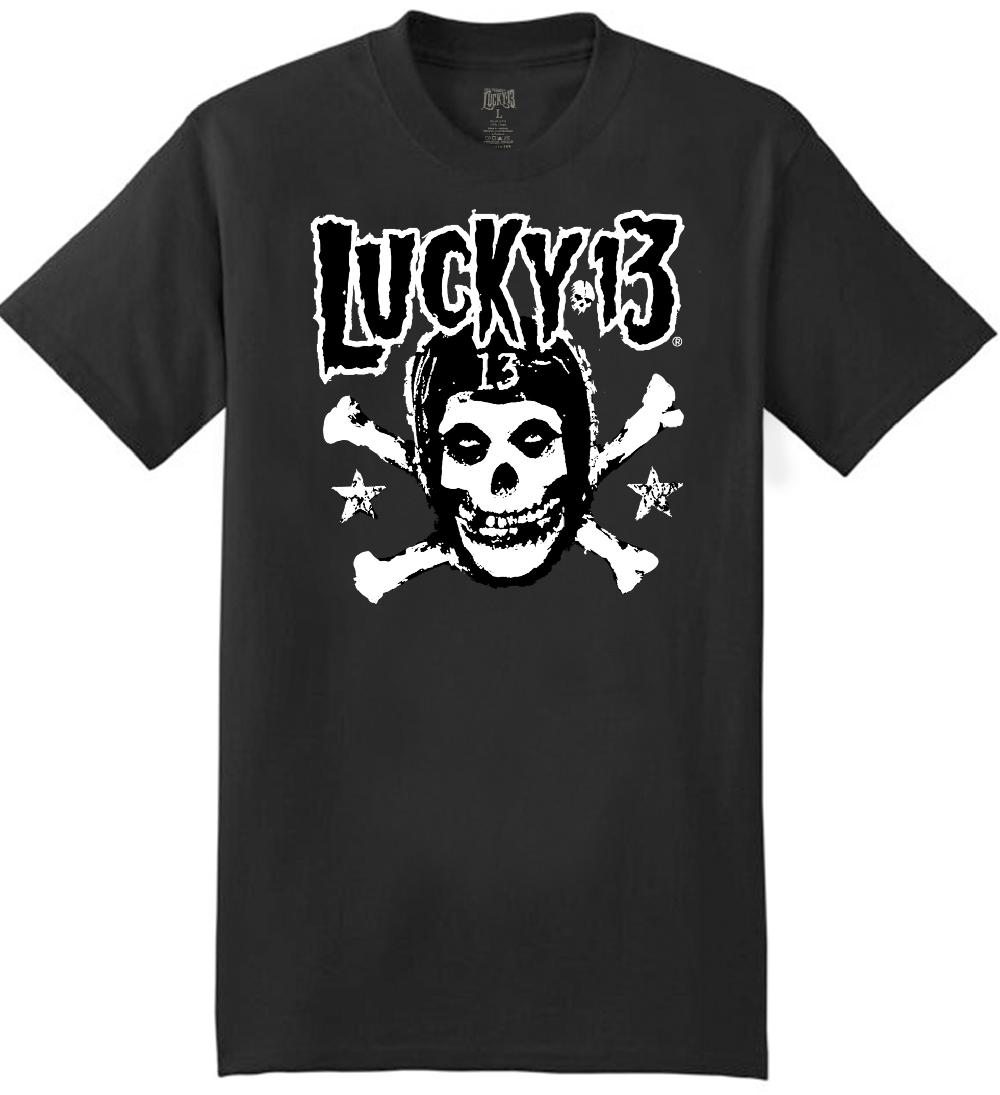 lucky 13 The CRIMSON STARS Men’s Short Sleeve Tee Shirt By Lucky 13 Black – Lucky13apparel