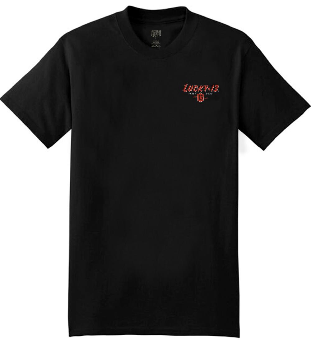 Lucky 13 The CUSTOM COUPE Men’s Short Sleeve Tee Shirt By Lucky 13 Black – Lucky13apparel