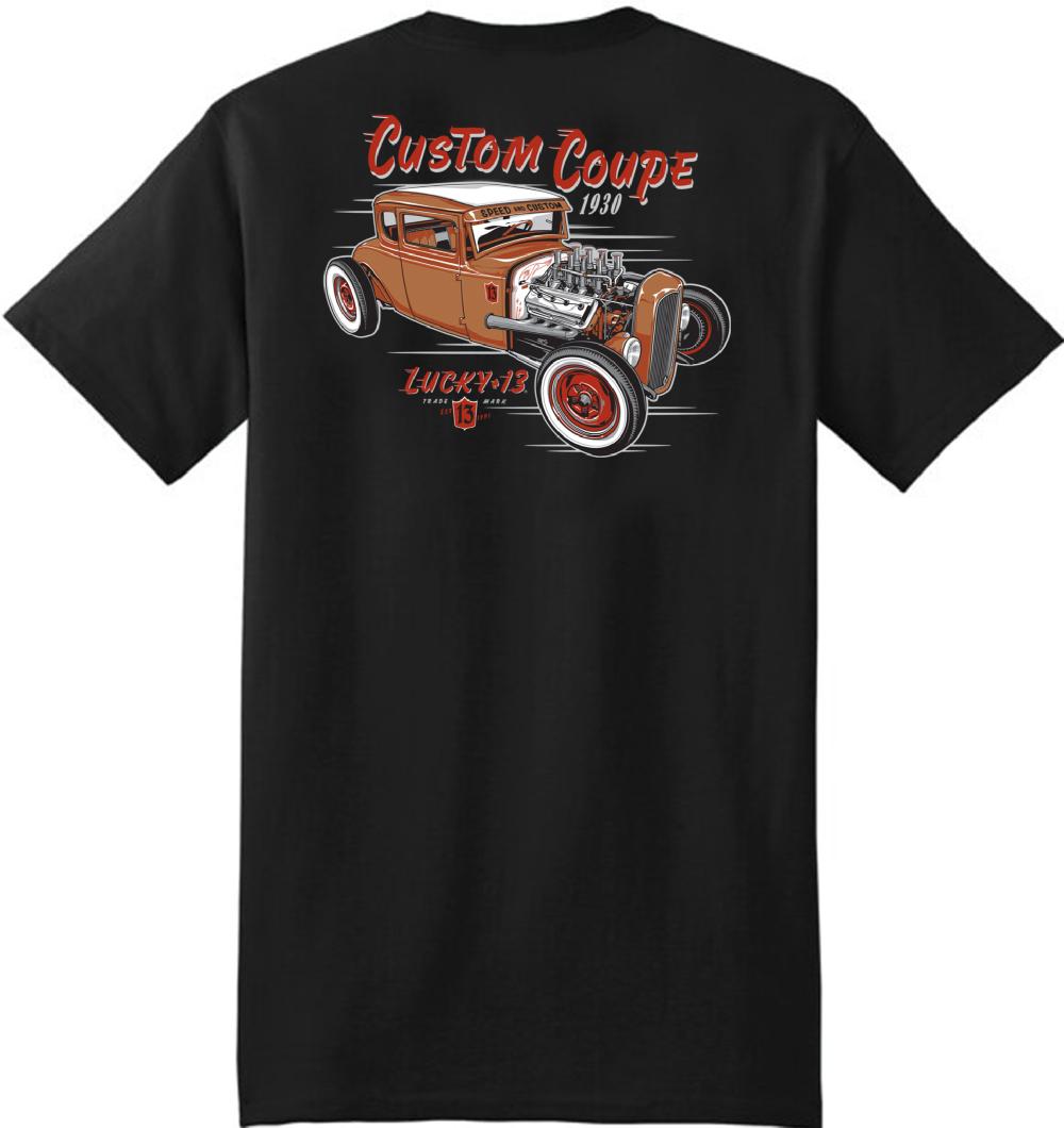 lucky 13 The CUSTOM COUPE Men’s Short Sleeve Tee Shirt By Lucky 13 Black – Lucky13apparel