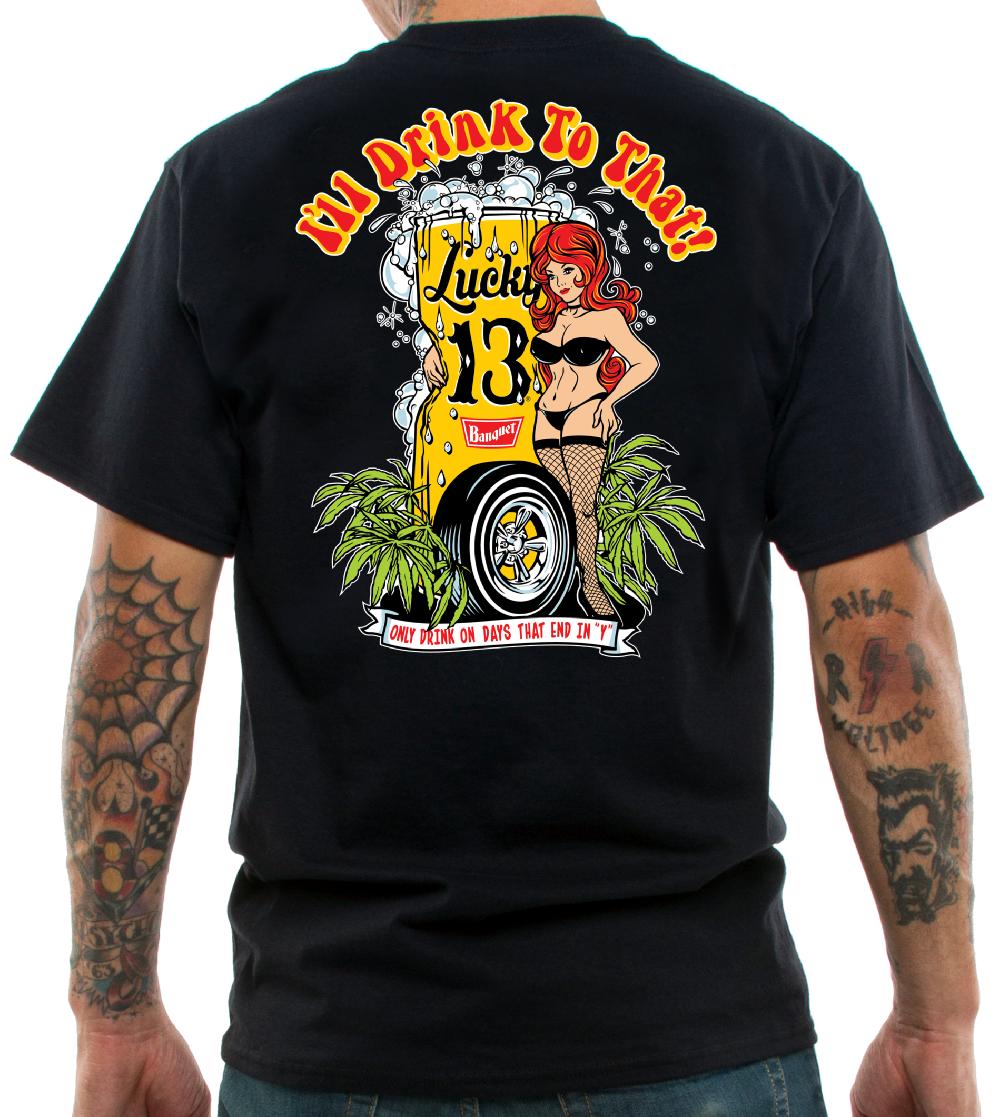 Lucky 13 The DAYZ Men’s Short Sleeve Tee Shirt By Lucky 13 Black – Lucky13apparel