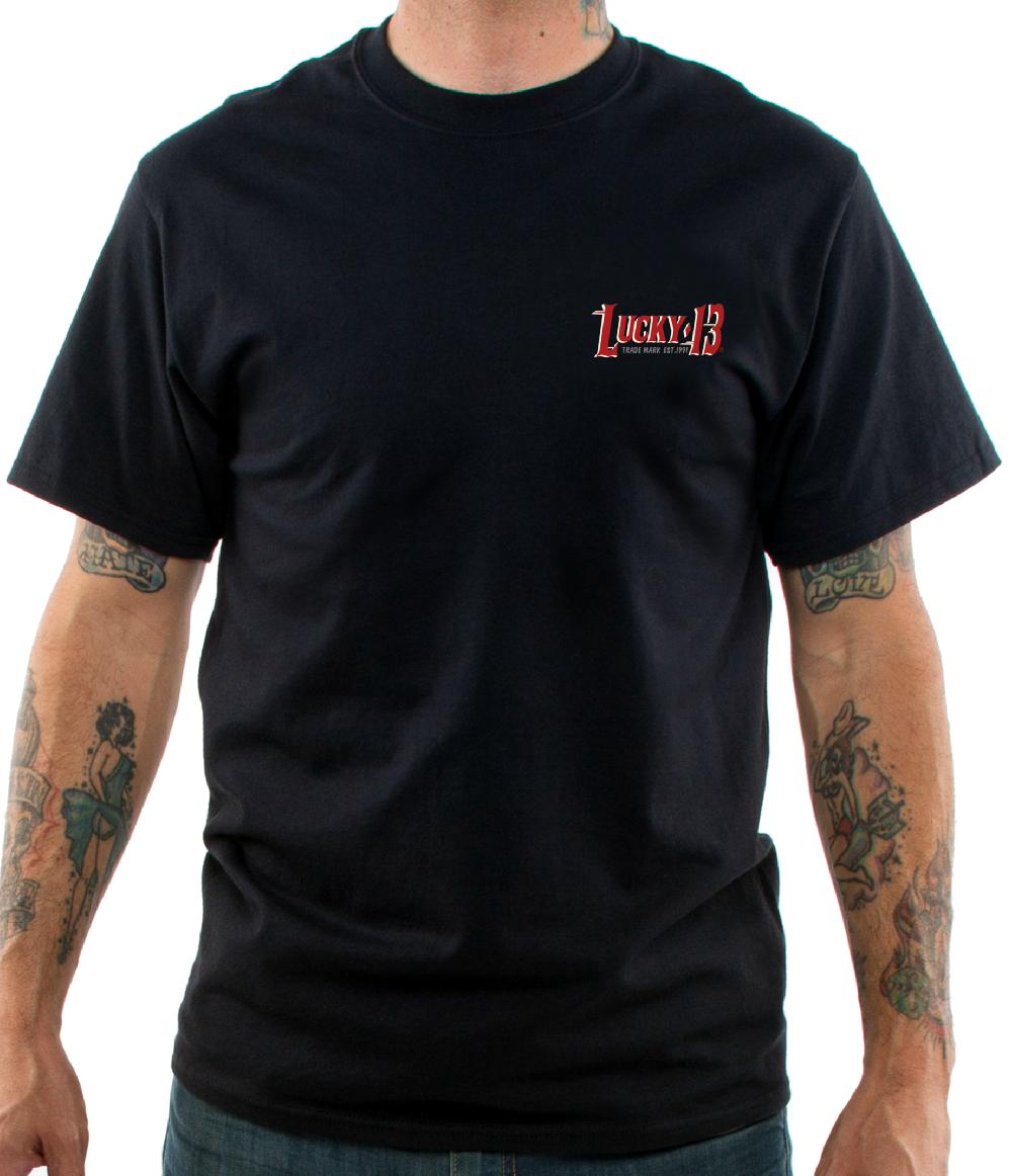 Lucky 13 The EL SPEEDY Men’s Short Sleeve Tee Shirt By Lucky 13 Black – Lucky13apparel
