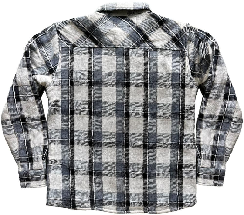 Lucky 13 The FLOPPER Sherpa Lined Flannel Shirt-jacket CREAM/BLUE – Lucky13apparel