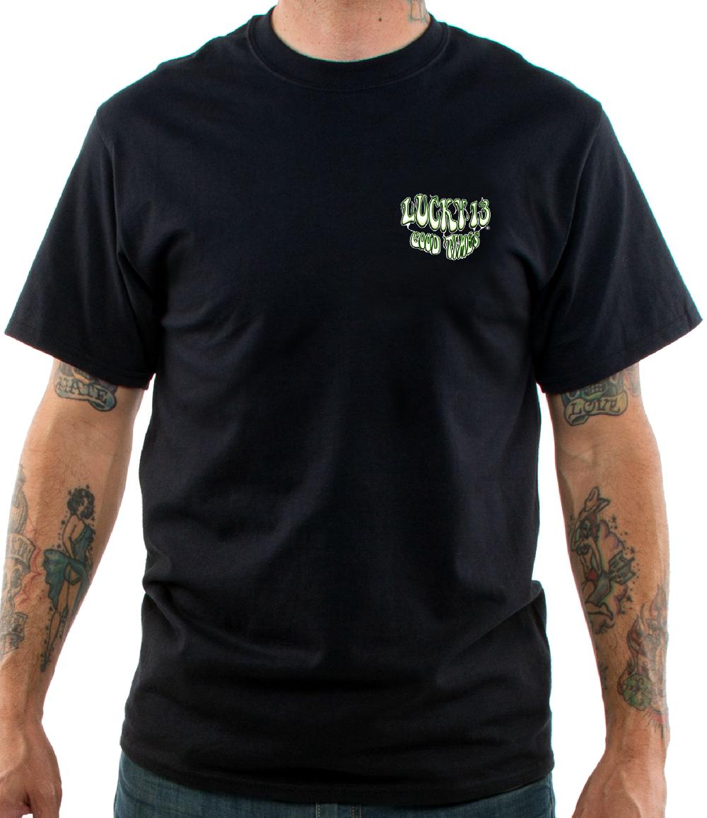 Lucky 13 The GRASSHOPPER Men’s Short Sleeve Tee Shirt By Lucky 13 Black – Lucky13apparel