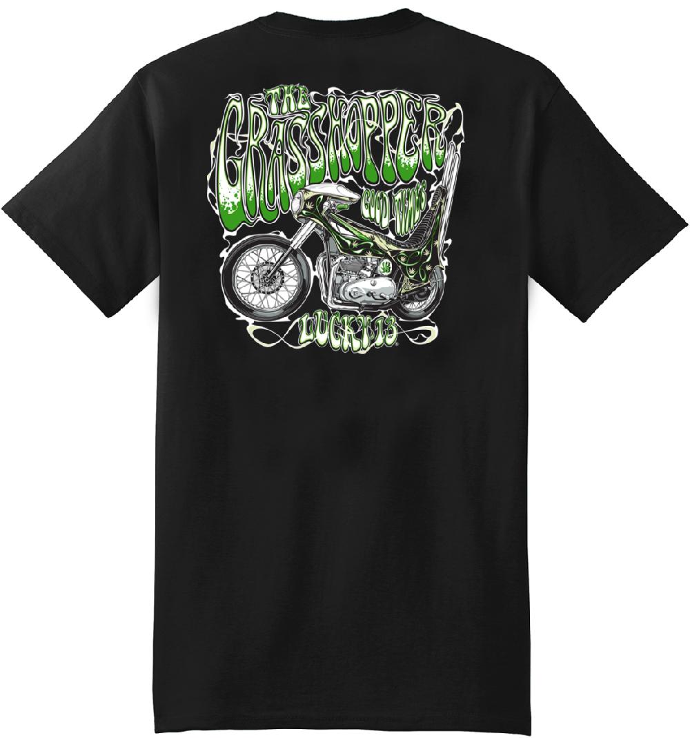 lucky 13 The GRASSHOPPER Men’s Short Sleeve Tee Shirt By Lucky 13 Black – Lucky13apparel