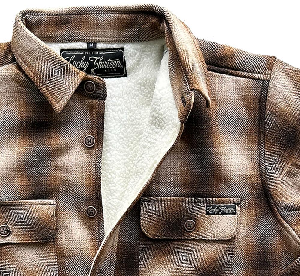Lucky 13 The JERICHO Sherpa Lined Flannel Shirt-jacket Coffee – Lucky13apparel