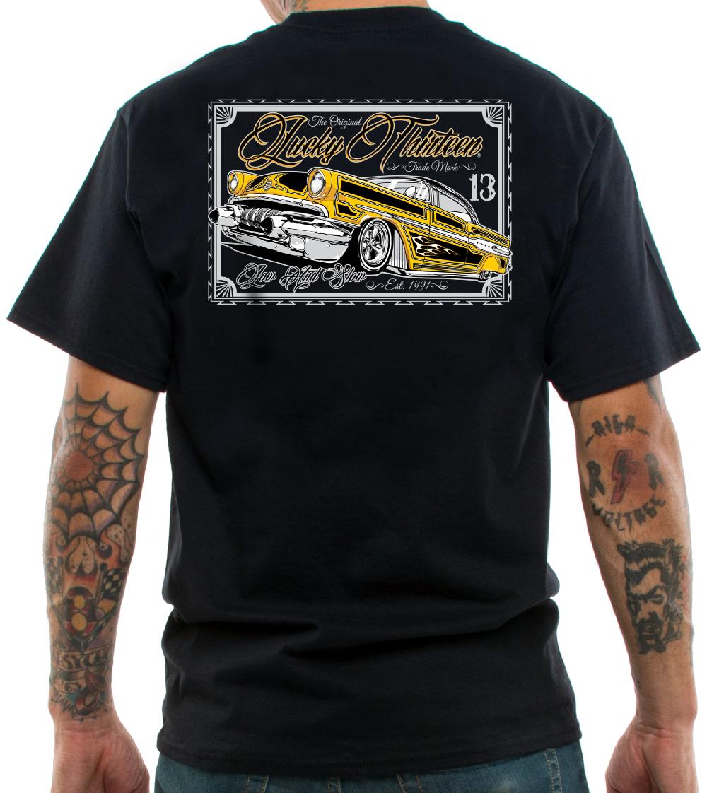 Lucky 13 The LOW & SLOW Men’s Short Sleeve Tee Shirt By Lucky 13 Black – Lucky13apparel
