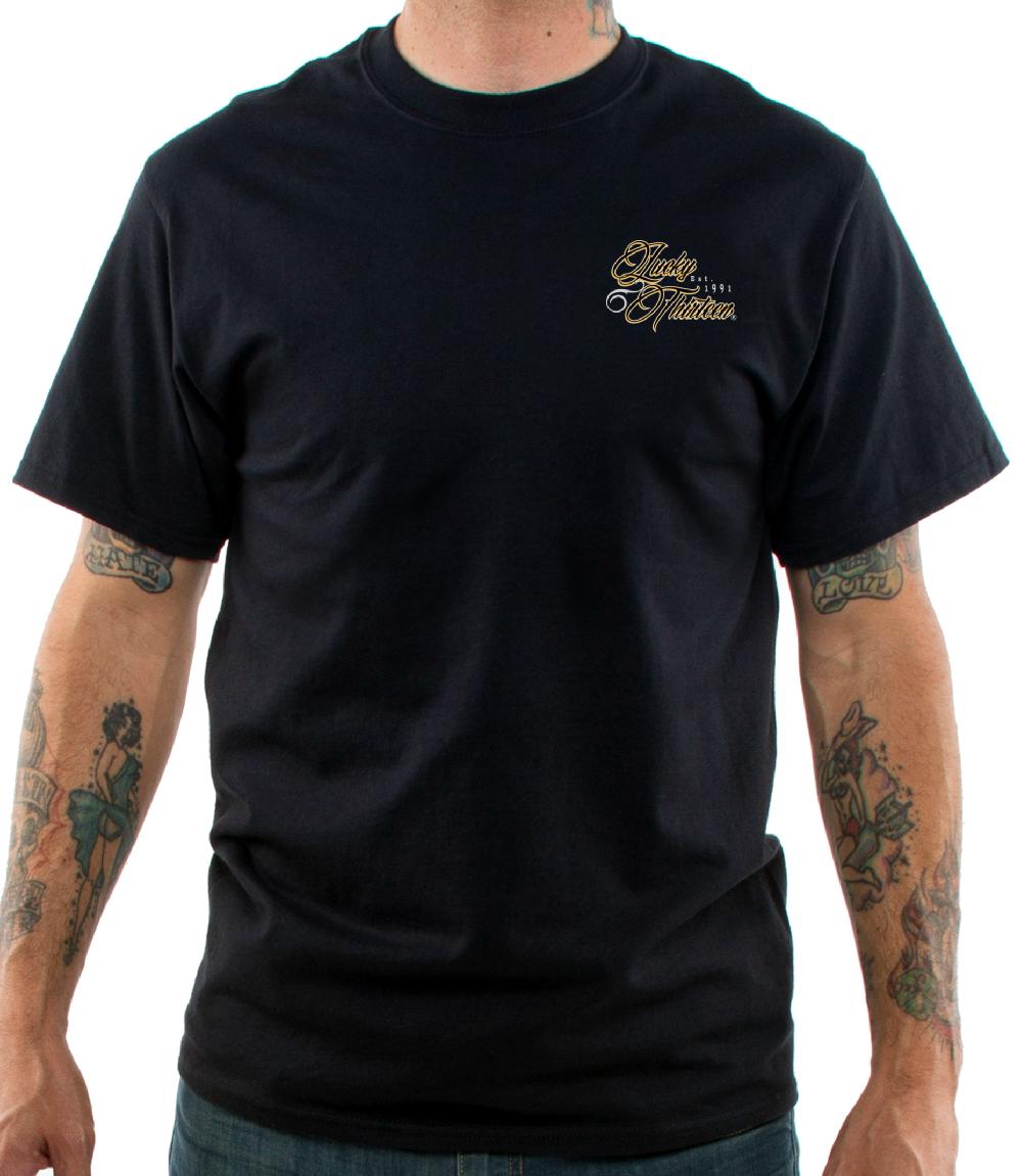 Lucky 13 The LOW & SLOW Men’s Short Sleeve Tee Shirt By Lucky 13 Black – Lucky13apparel