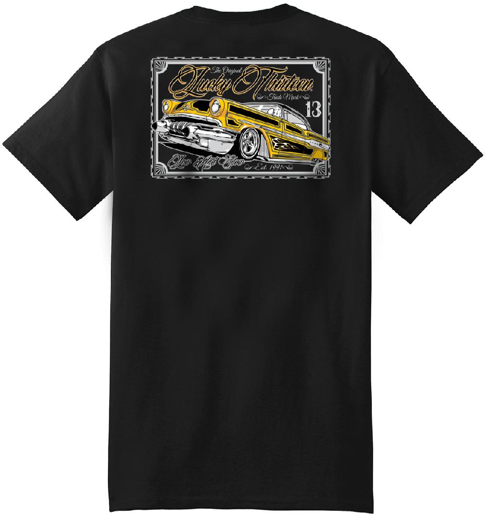 lucky 13 The LOW & SLOW Men’s Short Sleeve Tee Shirt By Lucky 13 Black – Lucky13apparel