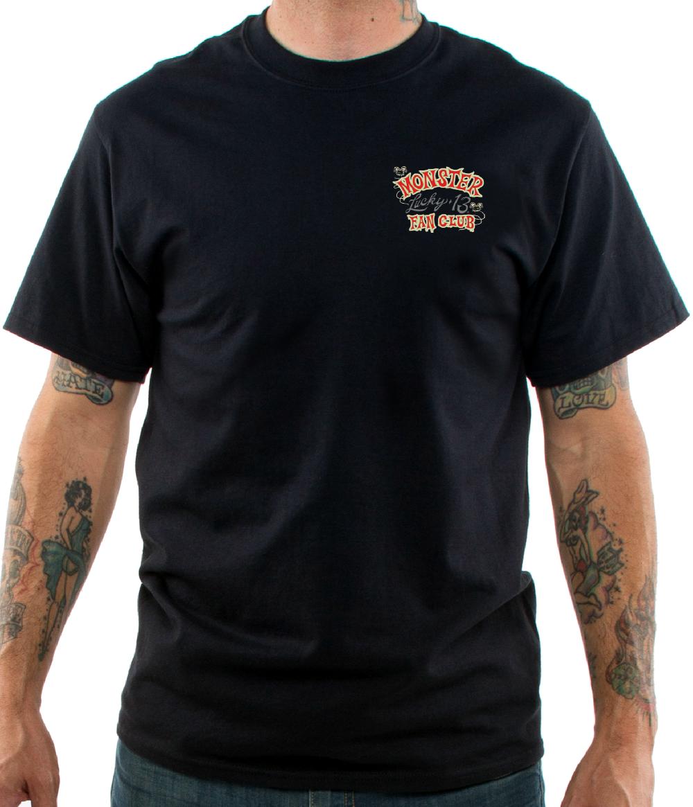 Lucky 13 The MONSTER RODDER Men’s Short Sleeve Tee Shirt By Lucky 13 Black – Lucky13apparel
