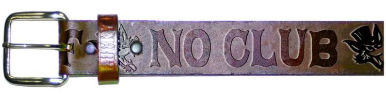 Lucky 13 The NO CLUB Embossed Leather Belt Antiqued – Lucky13apparel