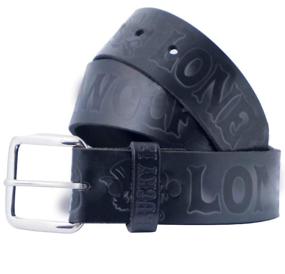 lucky 13 The NO CLUB embossed leather Belt Black – Lucky13apparel