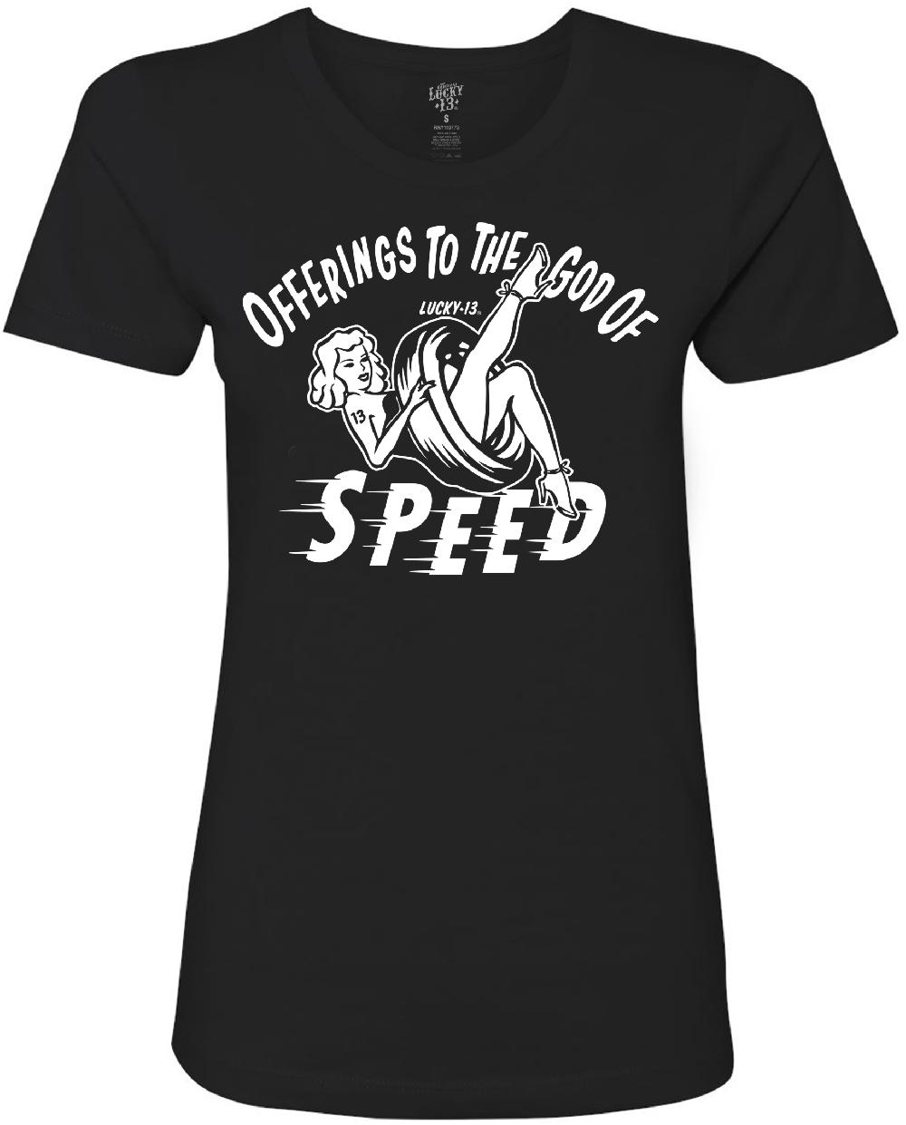 lucky 13 The OFFERINGS Women’s Crew Neck Tee by Lucky 13 Black – Lucky13apparel