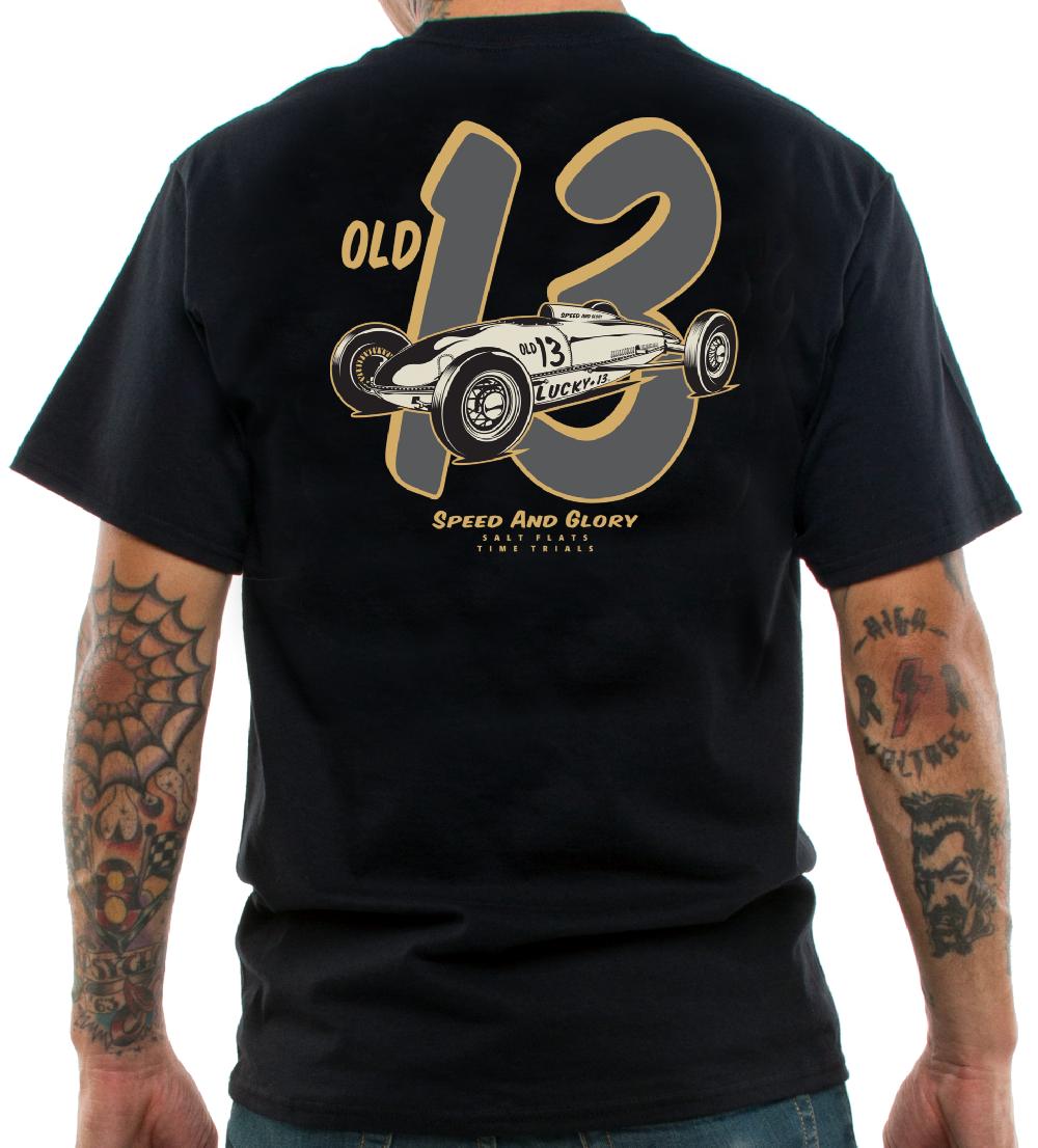 Lucky 13 The OLD GLORY Men’s Short Sleeve Tee Shirt By Lucky 13 Black – Lucky13apparel