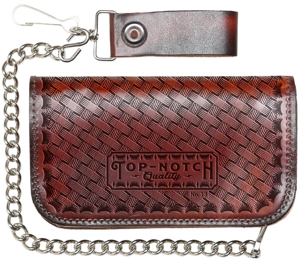 Lucky 13 The OLD TIME Embossed 6” Chain Wallet Antiqued – Lucky13apparel