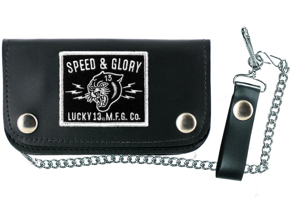 Lucky 13 The PANTHER HEAD 6” Patch Wallet By Lucky 13 Black/White – Lucky13apparel