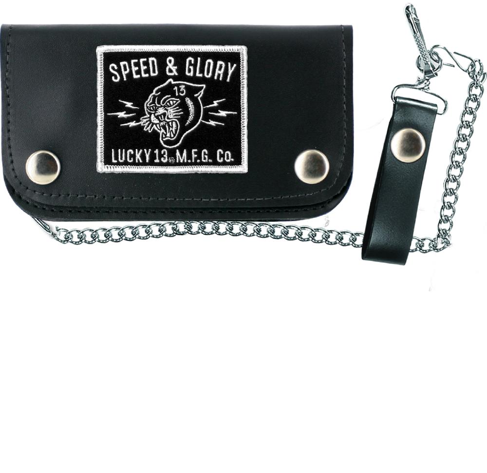 lucky 13 The PANTHER HEAD 6” Patch Wallet by Lucky 13 Black/White – Lucky13apparel