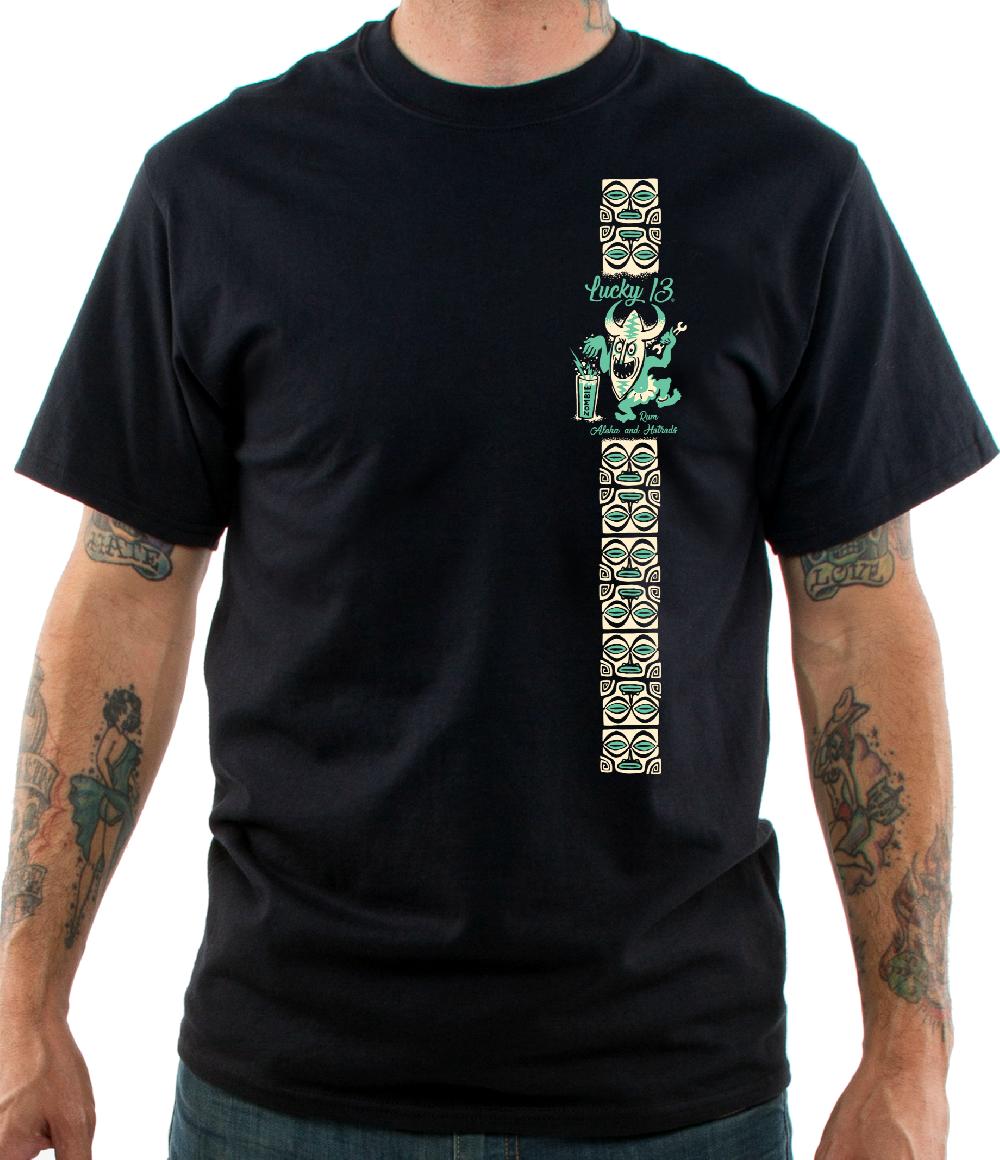 Lucky 13 The PARADISE LOST Men’s Short Sleeve Tee Shirt By Lucky 13 Black – Lucky13apparel