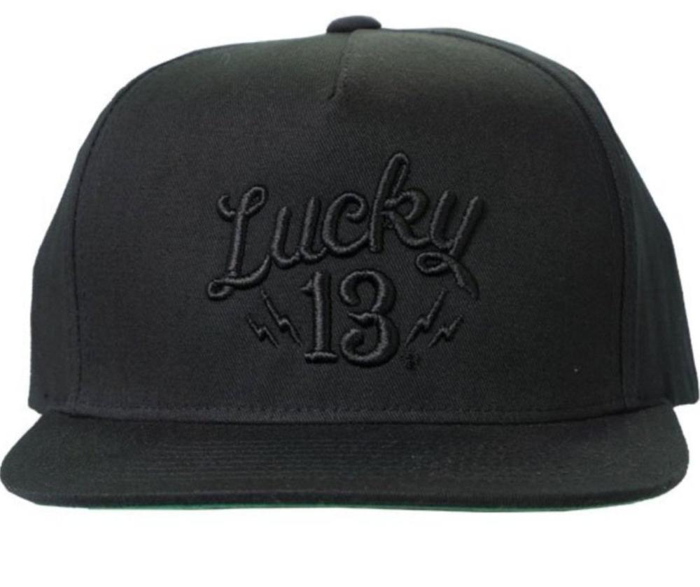 Lucky 13 The “Shocker” Snapback Hat By Lucky 13 Black/black – Lucky13apparel