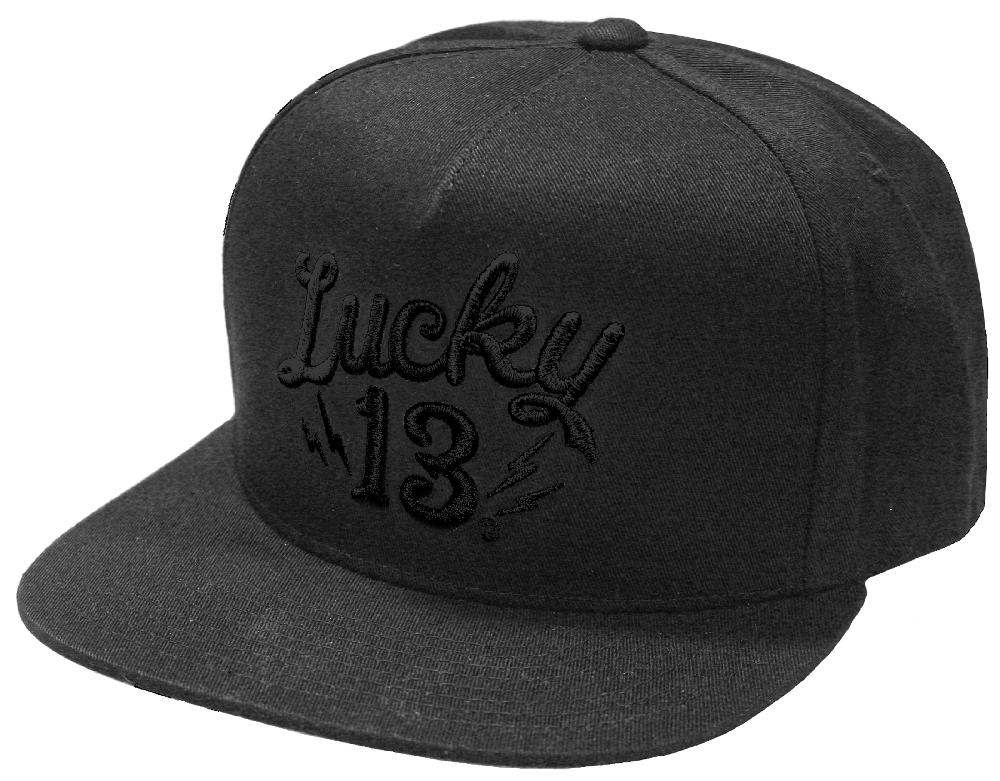 lucky 13 The “Shocker” Snapback Hat by Lucky 13 black/black – Lucky13apparel