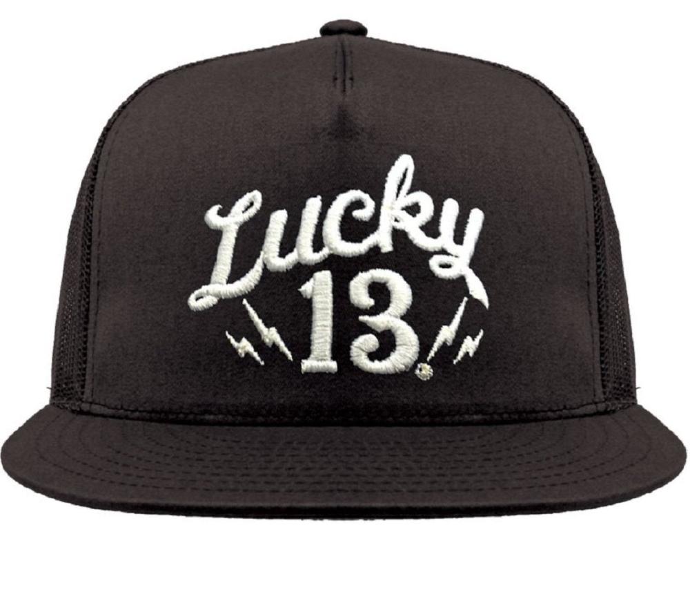 Lucky 13 The “Shocker” Snapback Hat By Lucky 13 Black – Lucky13apparel