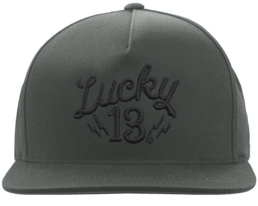 Lucky 13 The “Shocker” Snapback Hat By Lucky 13 Charcoal / Black – Lucky13apparel