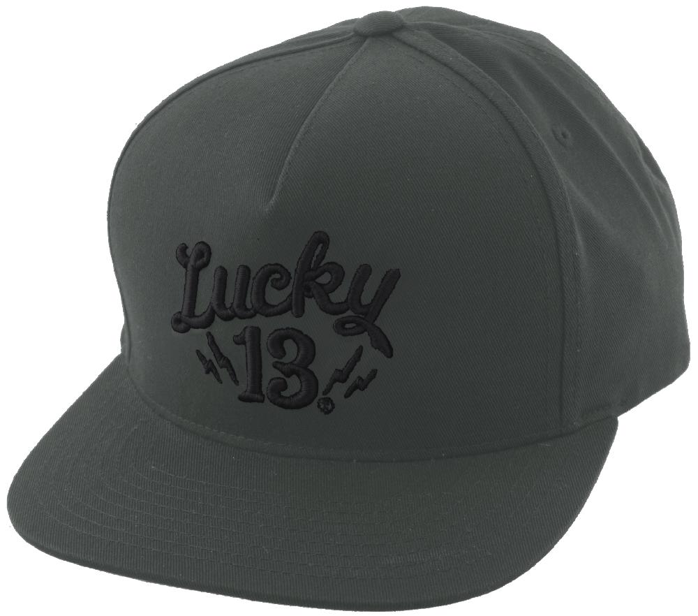 lucky 13 The “Shocker” Snapback Hat by Lucky 13 Charcoal / Black – Lucky13apparel