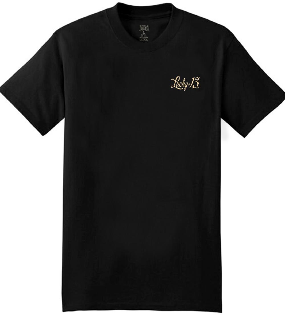 Lucky 13 The SO CAL’S FINEST Men’s Short Sleeve Tee Shirt By Lucky 13 Black – Lucky13apparel